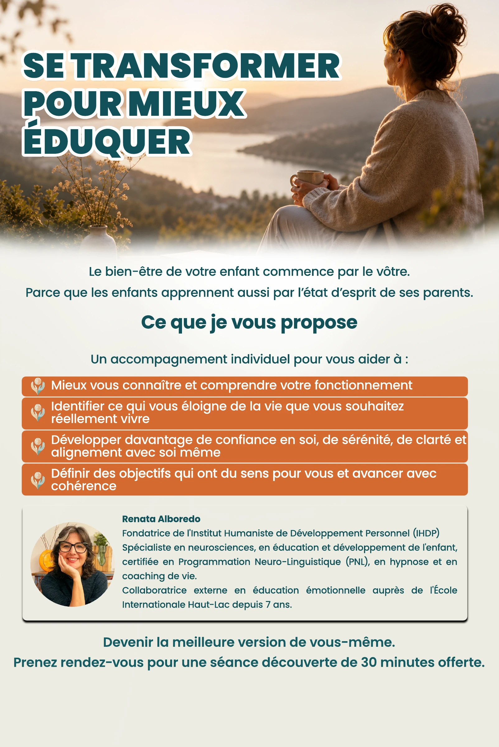 Affiche IHDP : Se transformer pour mieux éduquer
